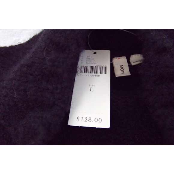 Black and Grey Chunky Wool Blend Sweater - Picture 4 of 5